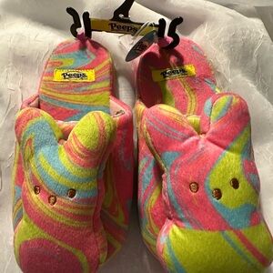 Peeps Multicolor Bunny Slippers size M girls